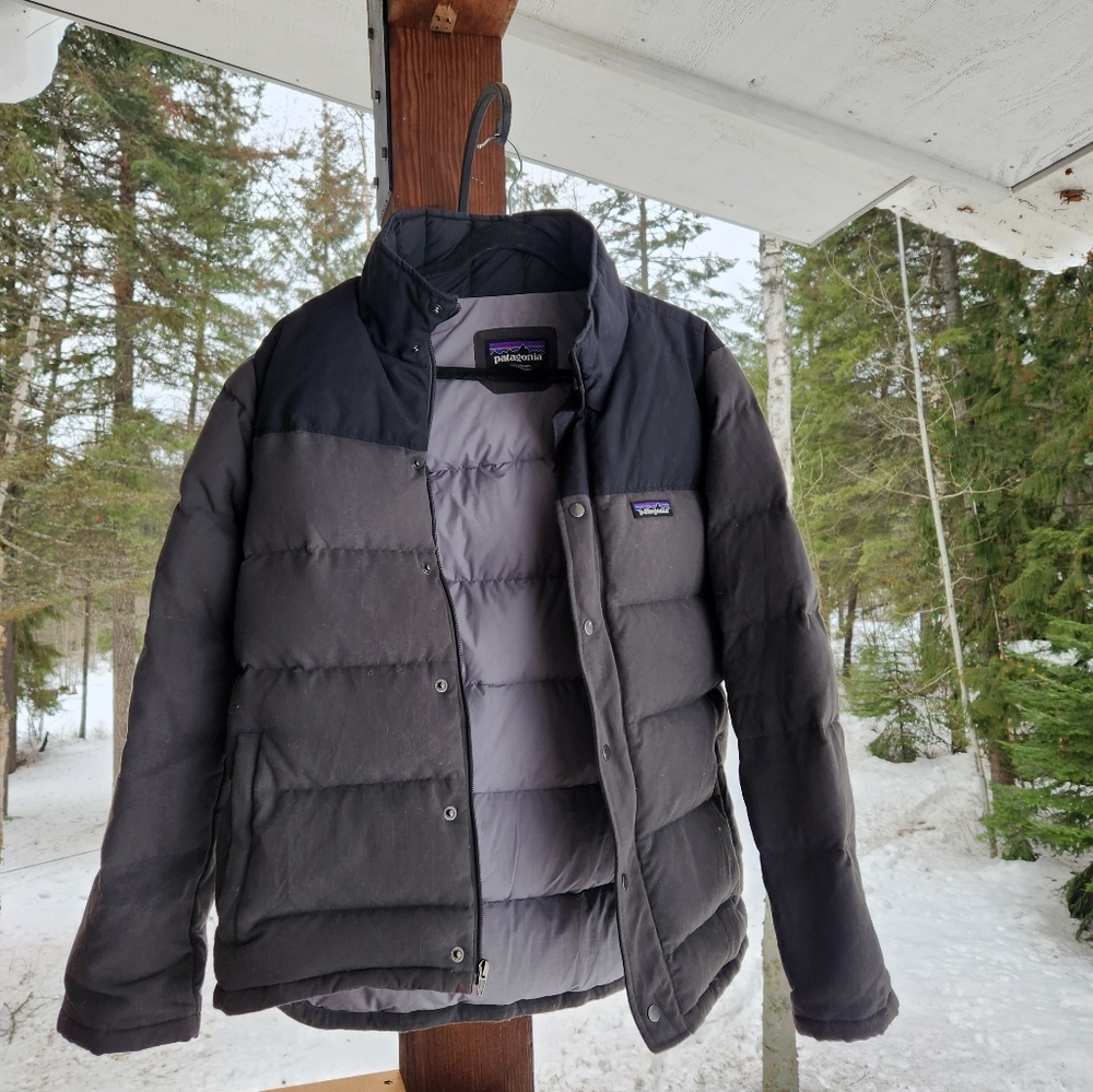 Mens Grey Patagonia Bivy Down Jacket